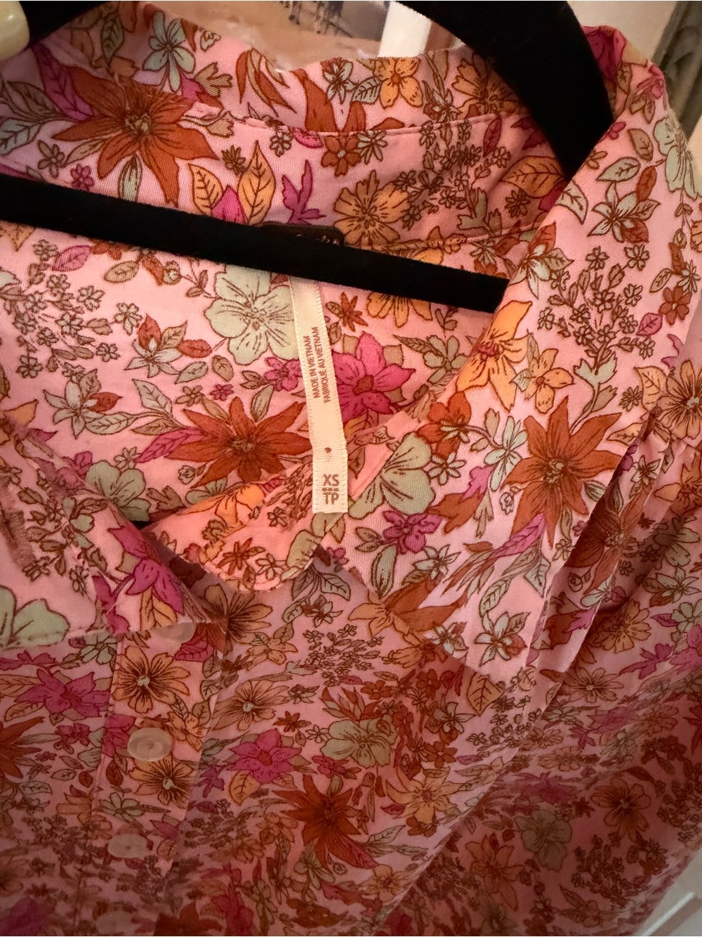 Free People Floral Button-Up Shirt - Picture 3 of 3